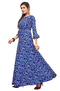 New Ethnic 4 You Women Long Fit  Flare Sttiched Gown(Light Blue)_GW159-thumb4