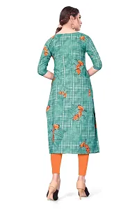 New Ethnic 4 You Women's Crepe Straight Cut Kurta_(Kurti-197_Turquoise Color)-thumb1