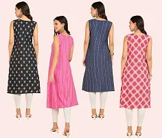 Fancy American Crepe Kurtis for Women Pack of 4-thumb3