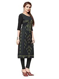 New Ethnic 4 You Women's Crepe Straight Kurta-thumb1