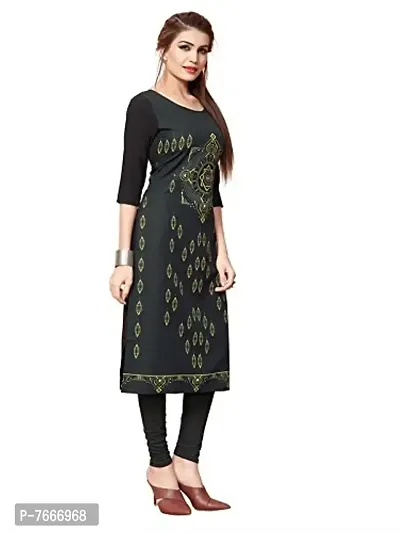 New Ethnic 4 You Women's Crepe Straight Kurta-thumb2