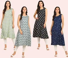 Fancy American Crepe Kurtis for Women Pack of 4-thumb2