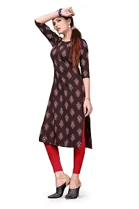 New Ethnic 4 You Women's Crepe Straight Cut Kurta_(Kurti-196_Maroon Color)-thumb3