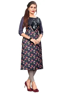 New Ethnic 4 You Women's Crepe Straight Kurta-thumb2