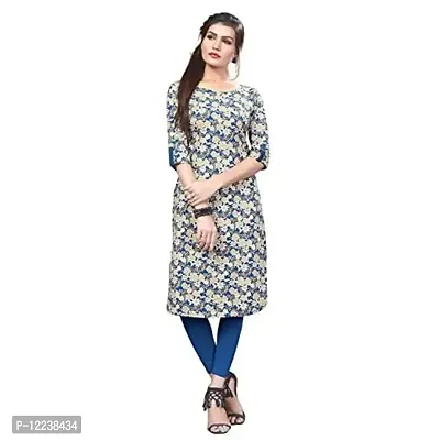 Stylish Crepe Printed Kurti For Women-thumb0