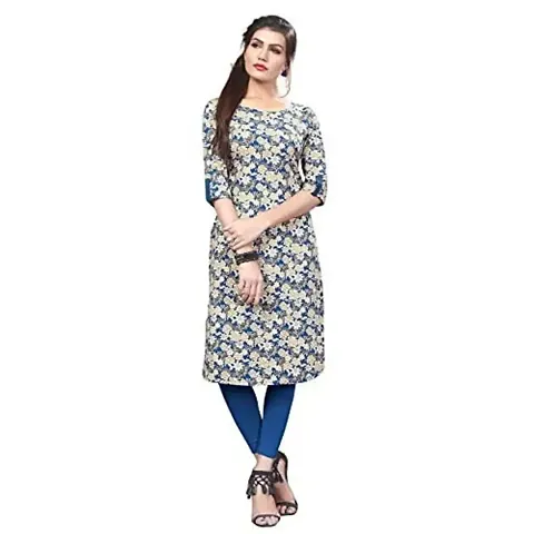 New Ethnic 4 You Women's Crepe Straight Kurta