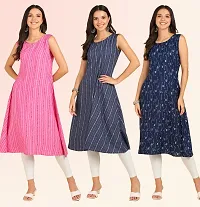 Fancy American Crepe Kurtis for Women Pack Of 3-thumb3