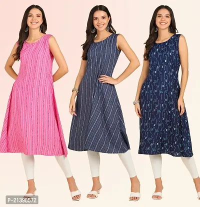 Fancy American Crepe Kurtis for Women Pack Of 3-thumb4