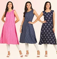 Fancy American Crepe Kurtis for Women Pack Of 3-thumb3