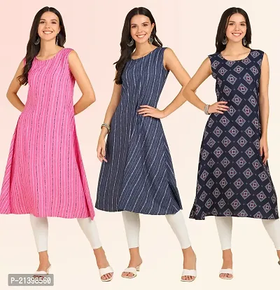 Fancy American Crepe Kurtis for Women Pack Of 3-thumb4