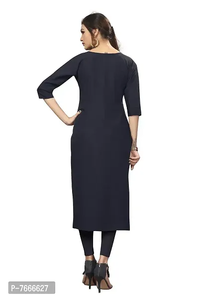 New Ethnic 4 You Women's Crepe Straight Kurta-thumb2