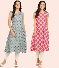 Fancy American Crepe Kurtis for Women Pack Of 2-thumb3