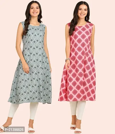 Fancy American Crepe Kurtis for Women Pack Of 2-thumb4