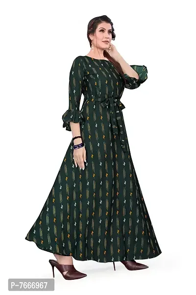 New Ethnic 4 You Womens Anarkali Gown_(Green Color_Gw-192)-thumb3