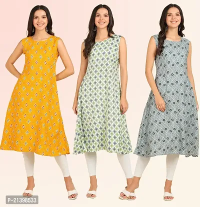 Fancy American Crepe Kurtis for Women Pack Of 3-thumb4