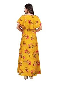 Yellow Crepe Ethnic Gowns For Women-thumb1