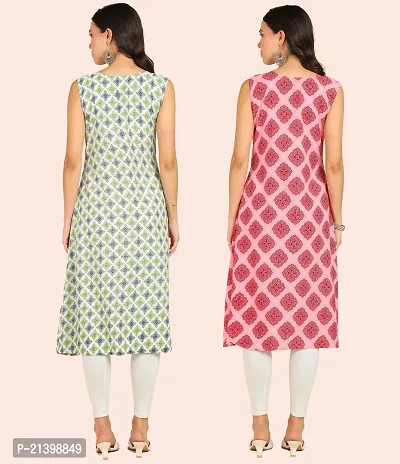 Fancy American Crepe Kurtis for Women Pack Of 2-thumb2