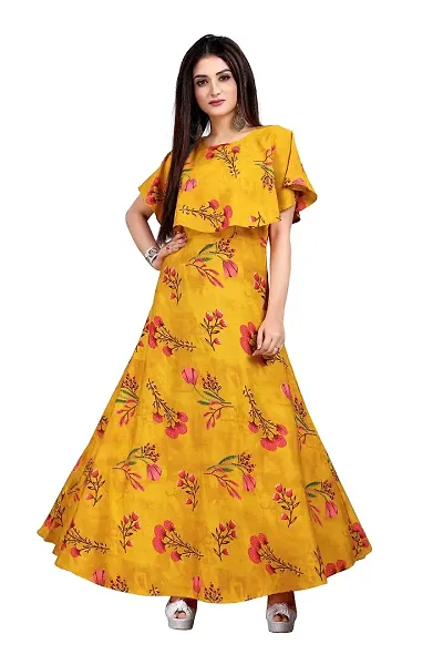 Crepe Ethnic Gowns For Women