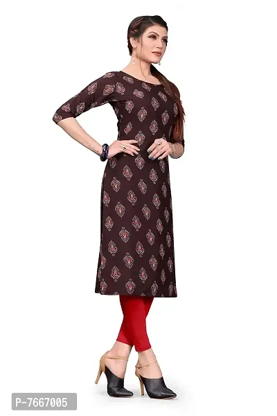 New Ethnic 4 You Women's Crepe Straight Cut Kurta_(Kurti-196_Maroon Color)-thumb3