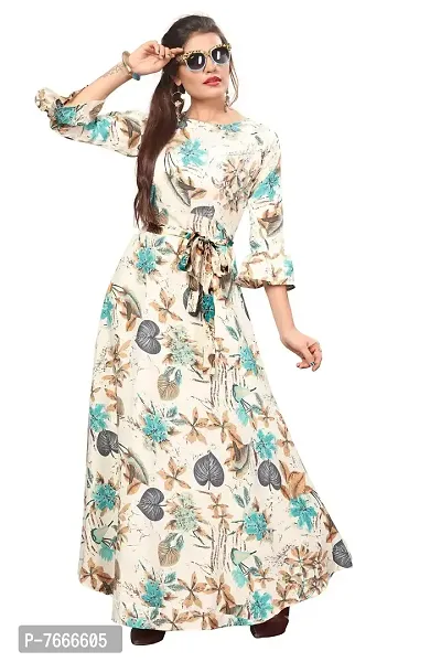 New Ethnic 4 You Women's Fit and flare Ethnic Gown-thumb5
