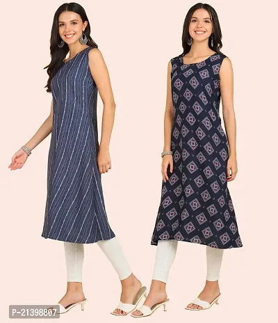 Fancy American Crepe Kurtis for Women Pack Of 2-thumb3