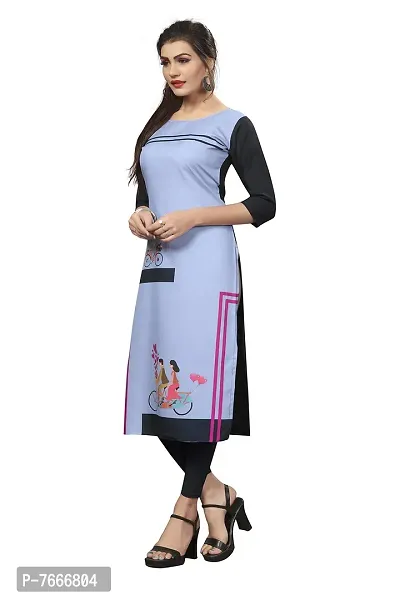 New Ethnic 4 You Women's American Crepe Straight Kurta (Combo Pack Of 2)-thumb4