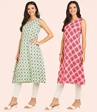 Fancy American Crepe Kurtis for Women Pack Of 2-thumb2