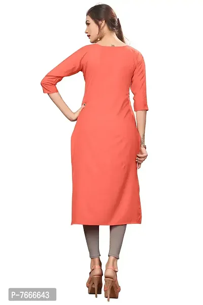 New Ethnic 4 You Women's Crepe Straight Kurta-thumb2