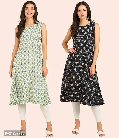 Fancy American Crepe Kurtis for Women Pack Of 2-thumb4