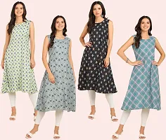 Fancy American Crepe Kurtis for Women Pack of 4-thumb2