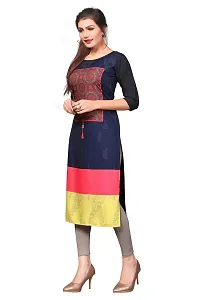 New Ethnic 4 You Women's Crepe Straight Kurta-thumb2