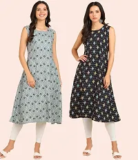 Fancy American Crepe Kurtis for Women Pack Of 2-thumb3