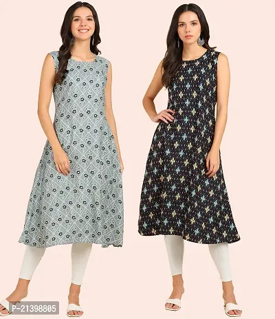 Fancy American Crepe Kurtis for Women Pack Of 2-thumb4