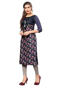 New Ethnic 4 You Women's Crepe Straight Kurta-thumb3