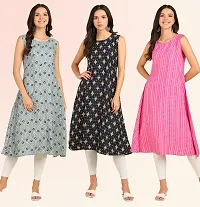 Fancy American Crepe Kurtis for Women Pack Of 3-thumb3