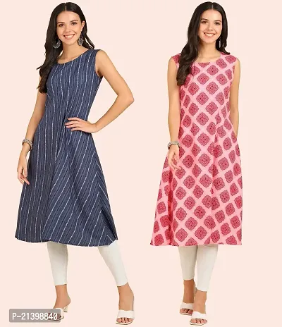 Fancy American Crepe Kurtis for Women Pack Of 2-thumb4