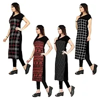 Stylish Crepe Printed Kurti For Women Pack Of 4-thumb2