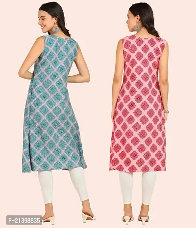 Fancy American Crepe Kurtis for Women Pack Of 2-thumb2