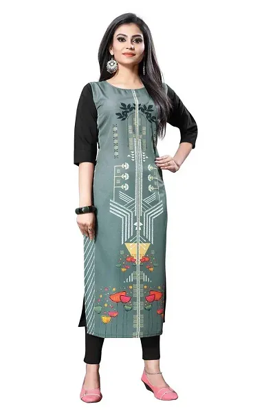 New Ethnic 4 You Women's Crepe A-Line Kurta