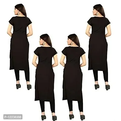 Stylish Crepe Printed Kurti For Women Pack Of 4-thumb2