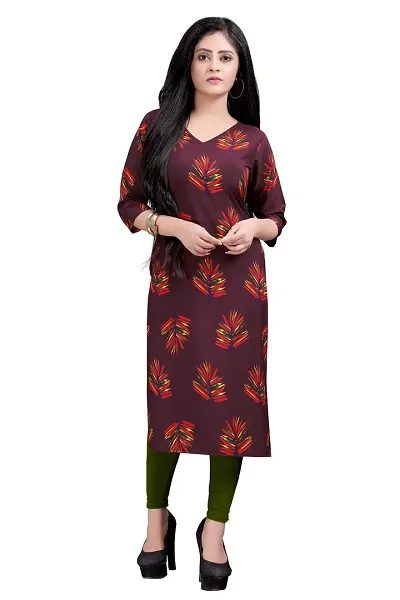 Stylish Crepe Straight Printed Kurta