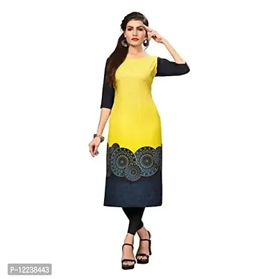 Stylish Crepe Printed Kurti For Women-thumb0