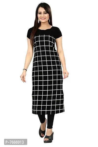 New Ethnic 4 You Women's Crepe Straight Kurta