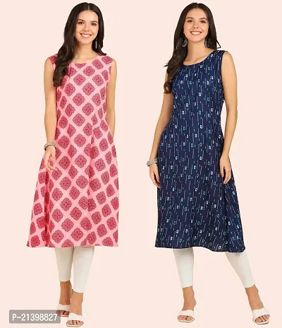 Fancy American Crepe Kurtis for Women Pack Of 2-thumb4