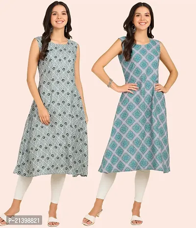 Fancy American Crepe Kurtis for Women Pack Of 2-thumb4