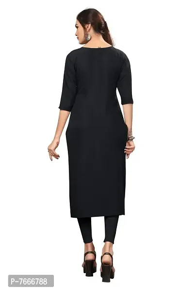 New Ethnic 4 You Women's Crepe Straight Kurta-thumb2