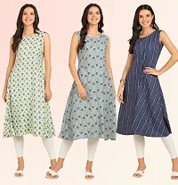 Fancy American Crepe Kurtis for Women Pack Of 3-thumb3