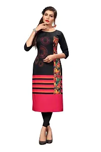 New Ethnic 4 You Women's American Crepe Straight Kurta (Combo Pack Of 3)-thumb2