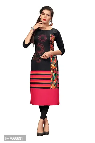 New Ethnic 4 You Women's American Crepe Straight Kurta (Combo Pack Of 3)-thumb3