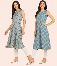 Fancy American Crepe Kurtis for Women Pack Of 2-thumb2